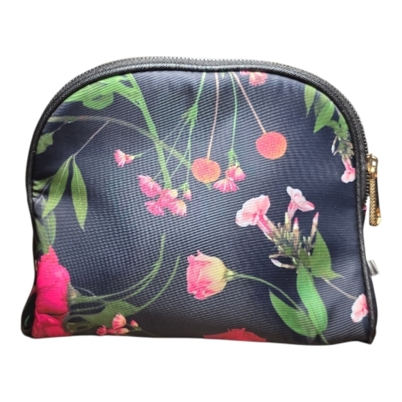 Ted Baker London Floral Leaf cosmetic pouch with a scattered bouquet pattern NWT - Picture 3 of 4
